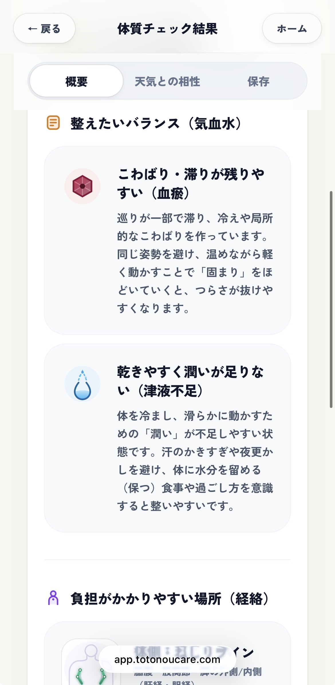 詳しい見立て画面