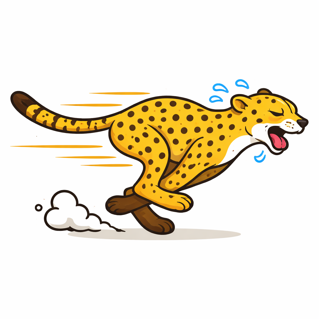 チーター型のイラスト