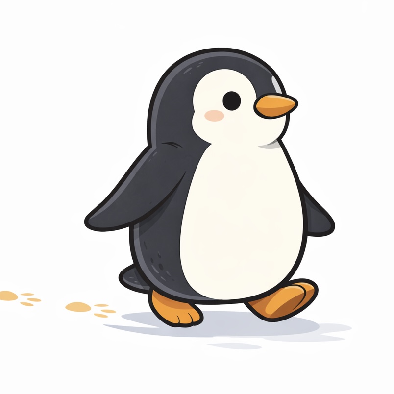 ペンギン型のイラスト